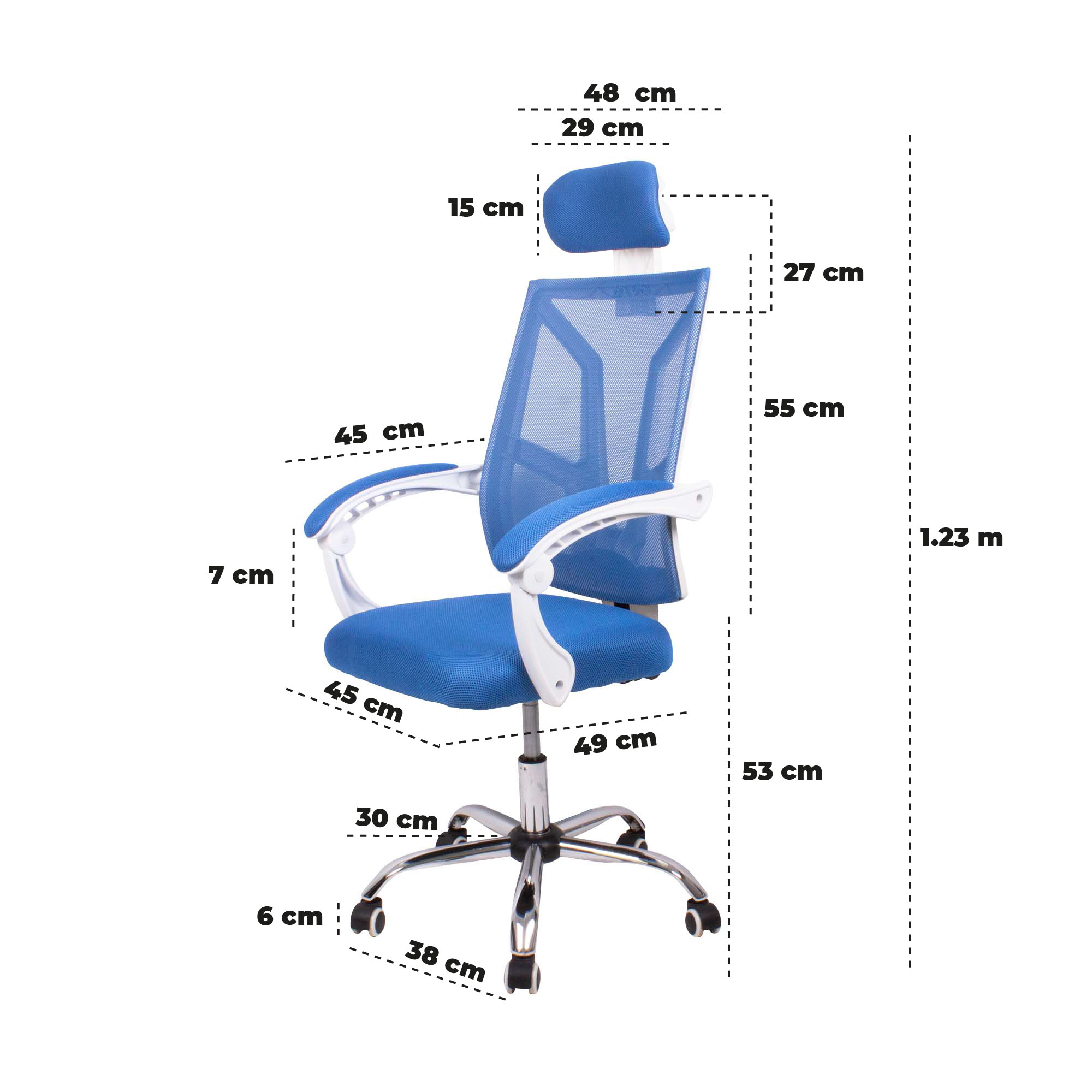 Silla Oficina Ergonómica Con Tapizado Mesh Reclinable