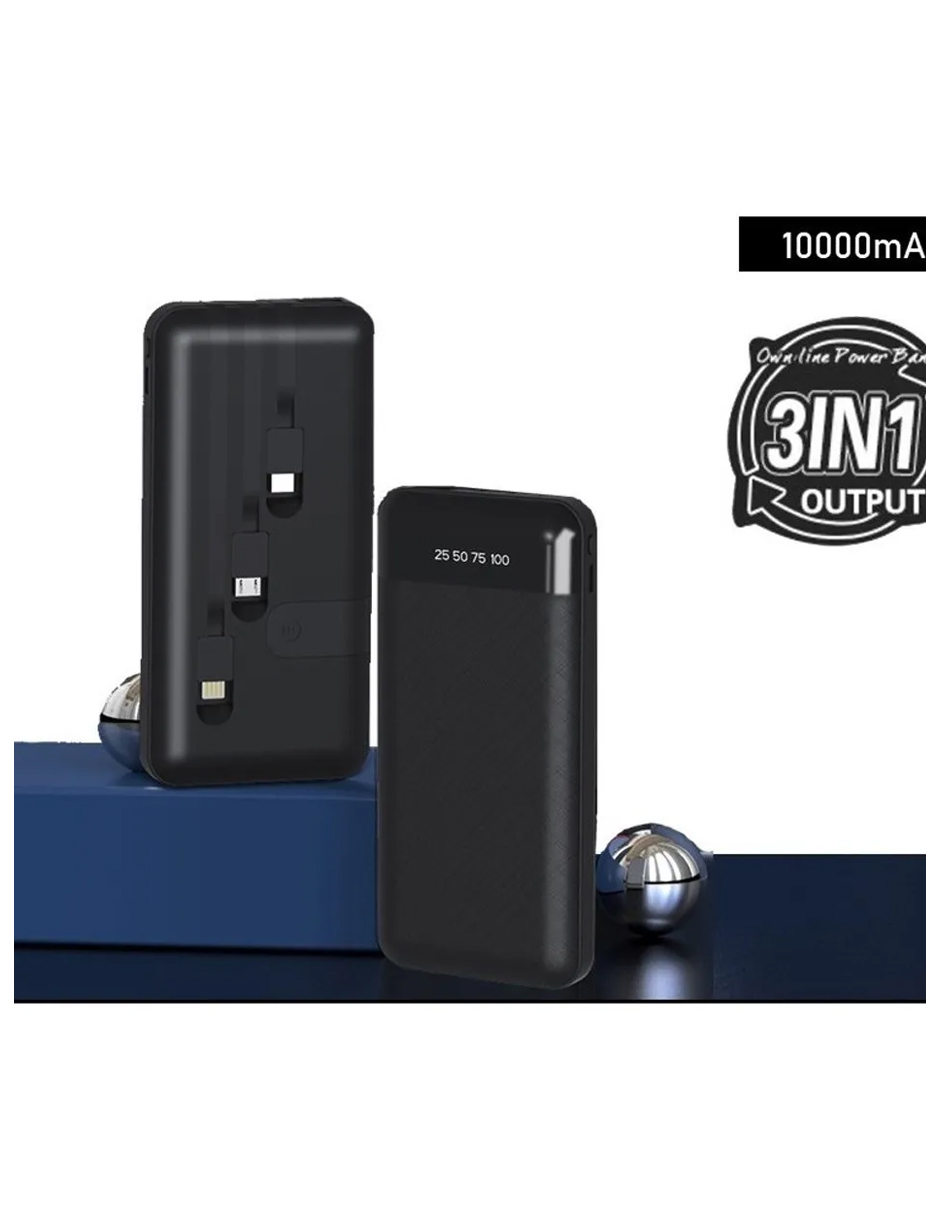 Power Bank Batería Portátil 3 en 1 Remax 10000 Mah RL-PB01