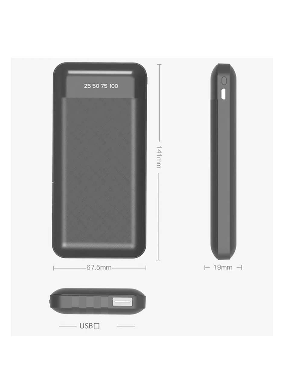 Power Bank Batería Portátil 3 en 1 Remax 10000 Mah RL-PB01