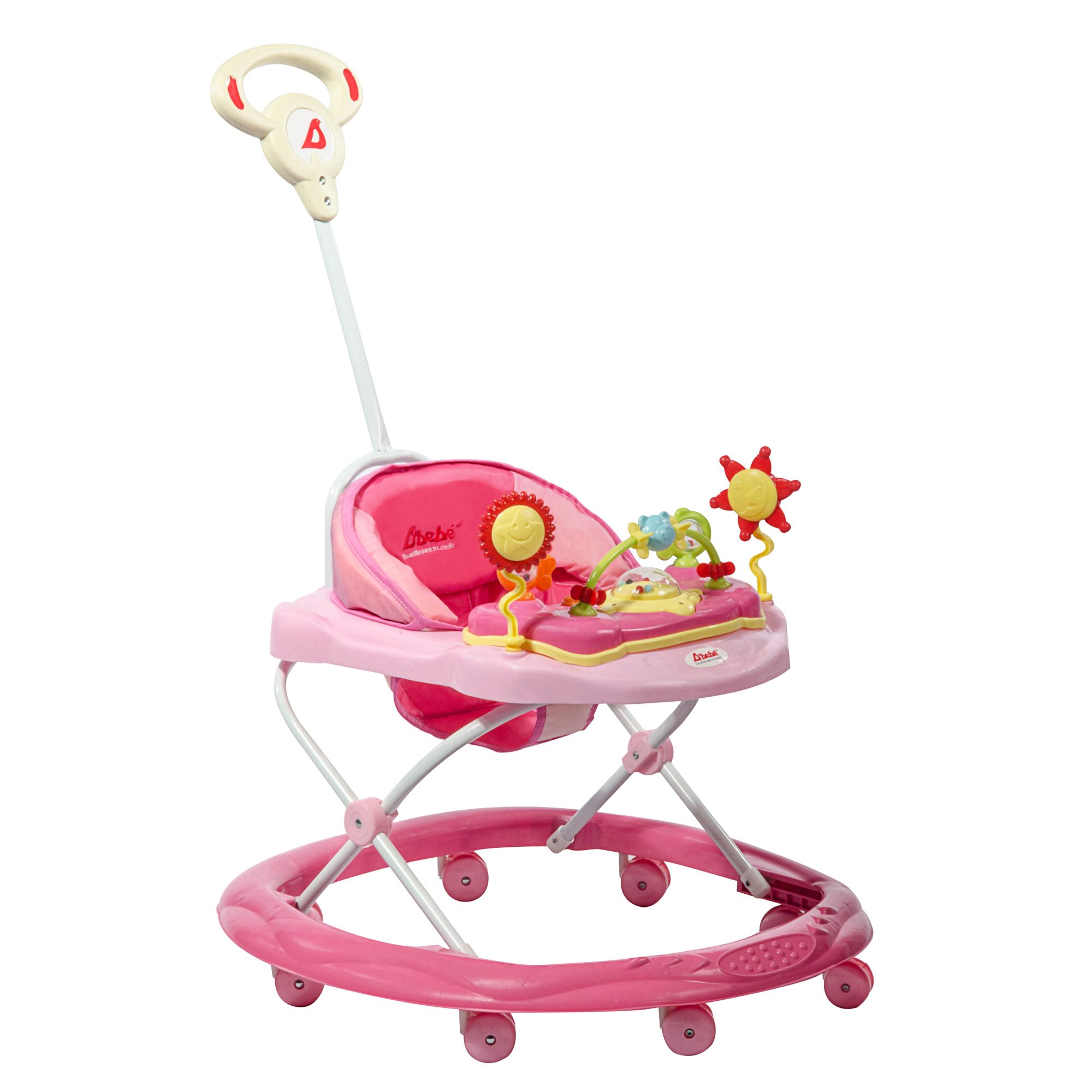 ANDADERA SUN CON BASTÓN D'BEBE ROSA END5**