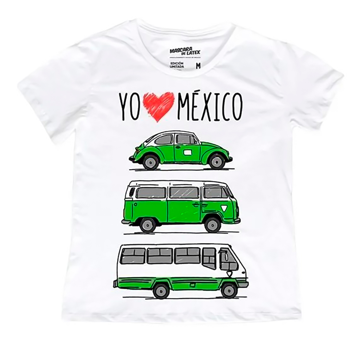 Playera Yo Amo México Aniversario Mujer Mascara De Latex