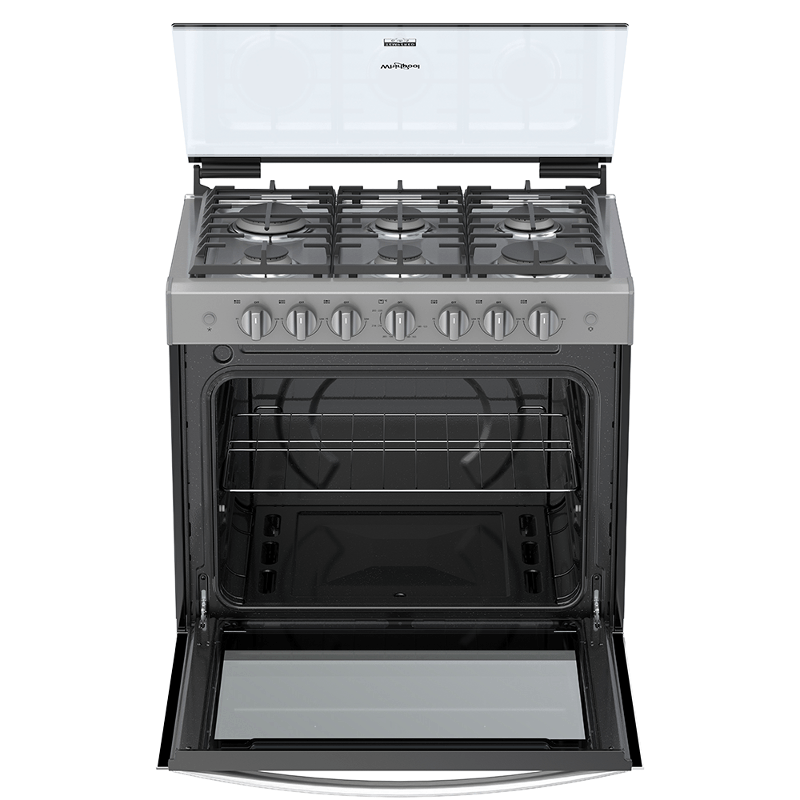 ESTUFA DE GAS EMPOTRABLE WHIRLPOOL WER3000D DE 76 CM (30 PULGADAS) EN ACERO INOXIDABLE Y ACABADO ESPEJO.