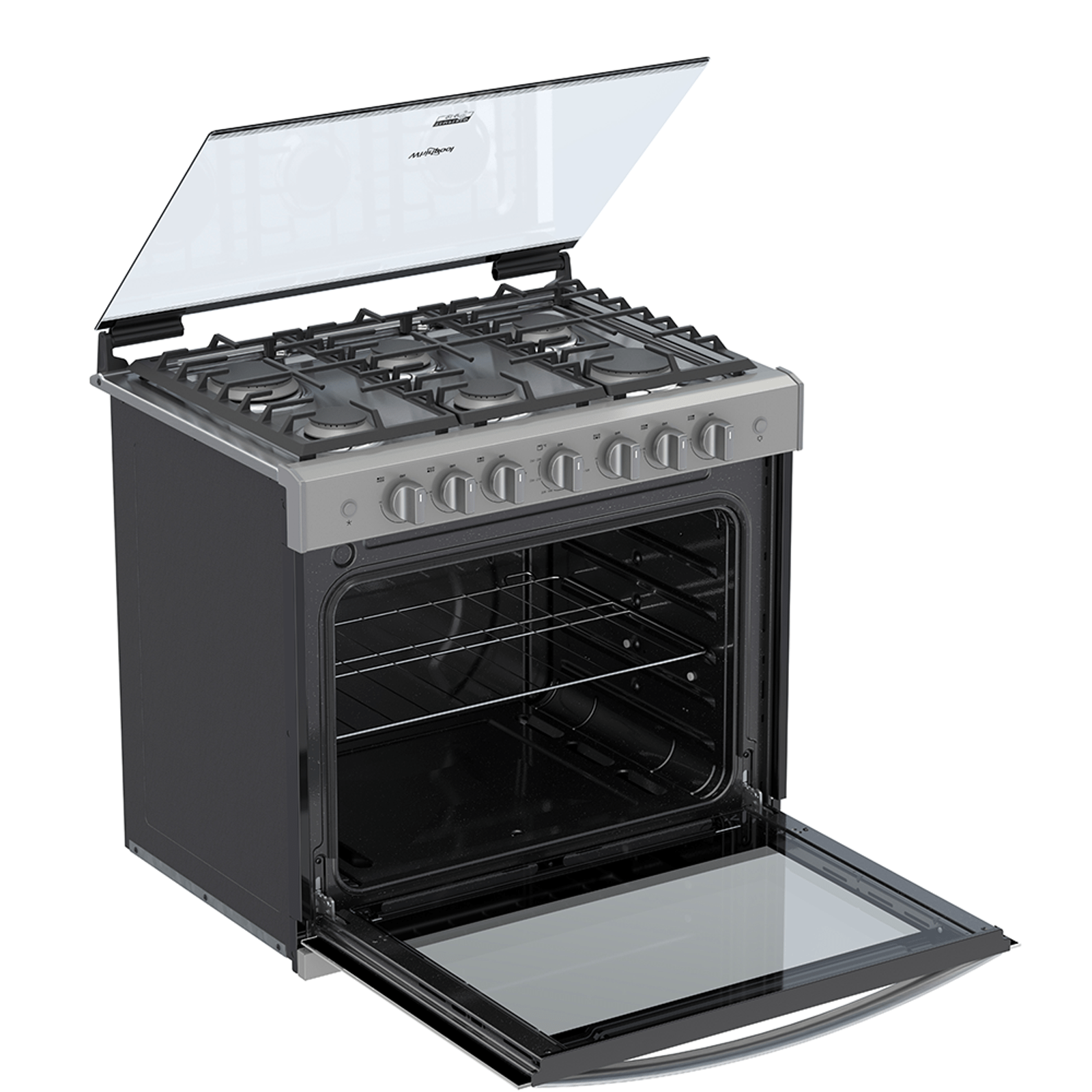 ESTUFA DE GAS EMPOTRABLE WHIRLPOOL WER3000D DE 76 CM (30 PULGADAS) EN ACERO INOXIDABLE Y ACABADO ESPEJO.