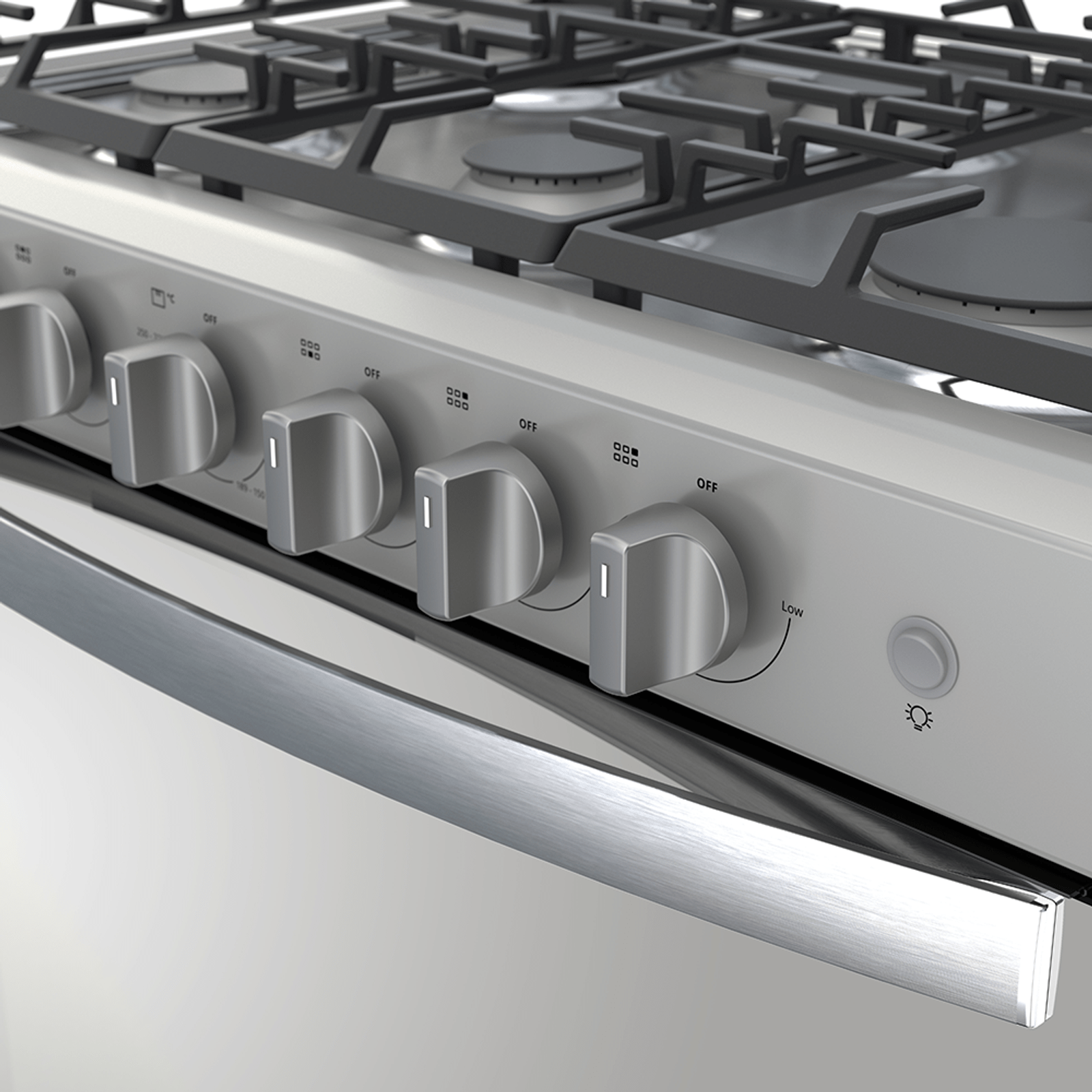 ESTUFA DE GAS EMPOTRABLE WHIRLPOOL WER3000D DE 76 CM (30 PULGADAS) EN ACERO INOXIDABLE Y ACABADO ESPEJO.