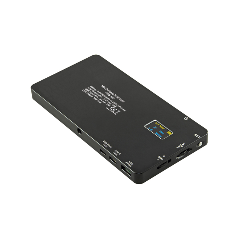 Lampara LED RGB para Cámara Video Fotografia JNT RGB-160 Color Negro