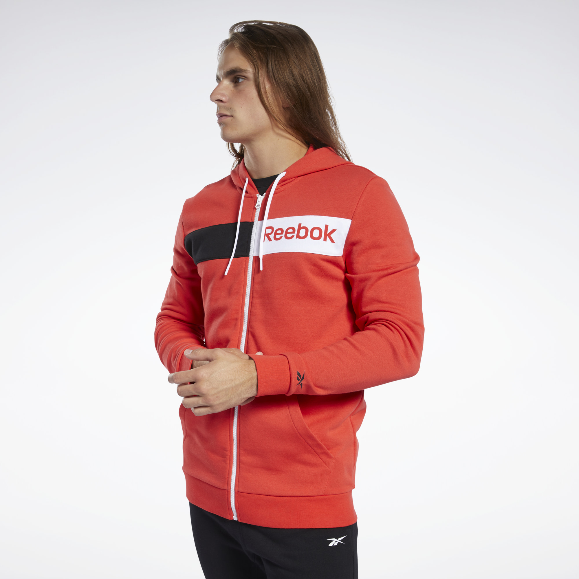 Reebok training essentials linear logo outlet hoodie