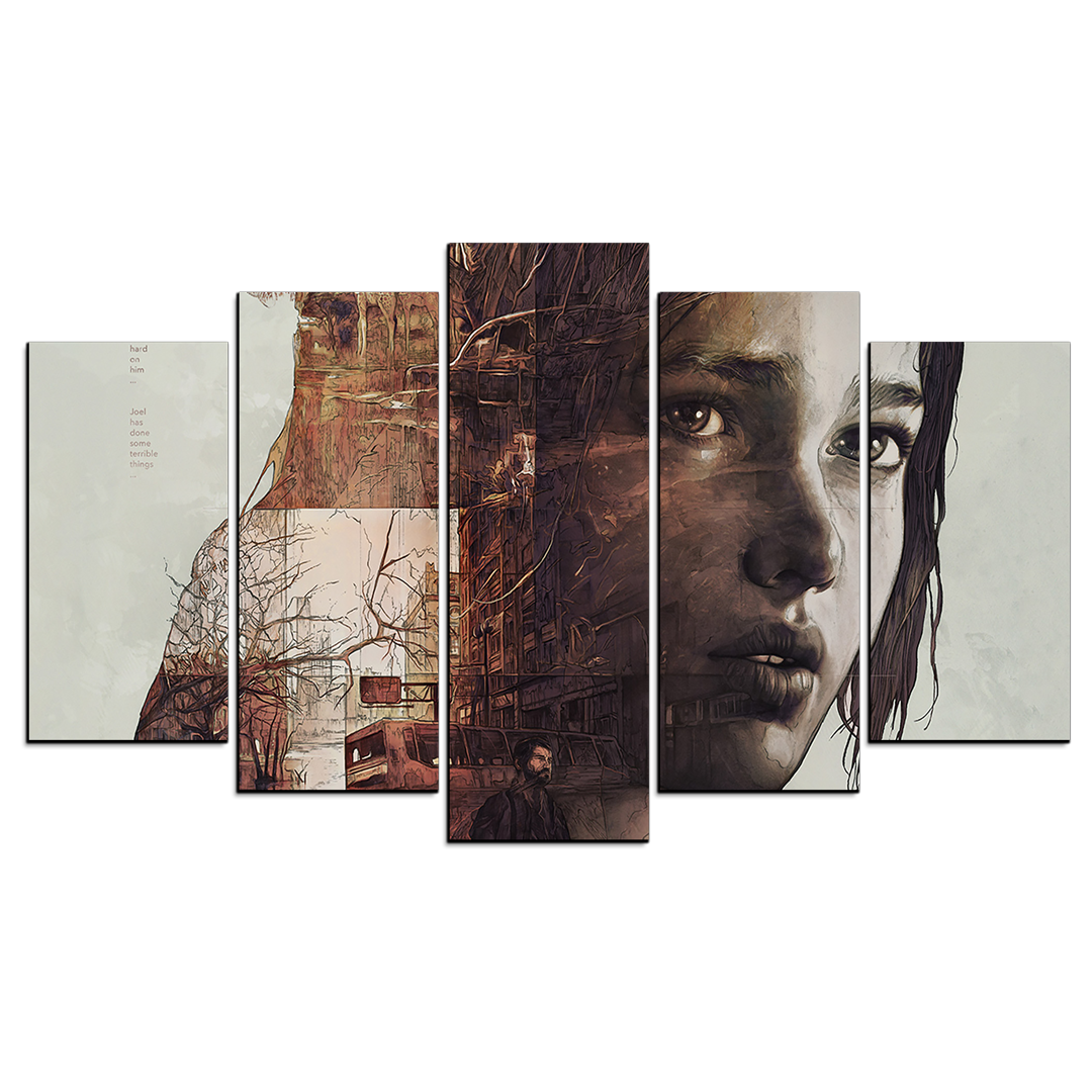 Cuadro Decorativo Gamer The Last of Us 100x60cm 5pzs Cuadros MX