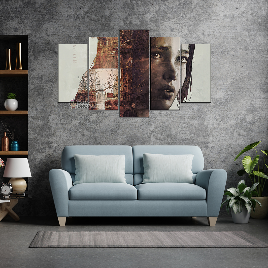 Cuadro Decorativo Gamer The Last of Us 100x60cm 5pzs Cuadros MX
