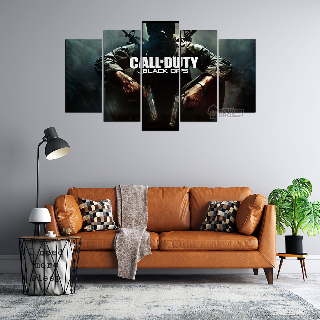 Cuadro Decorativo Gamer Call Of Duty Black Ops 100x60cm 5pzs Cuadros MX