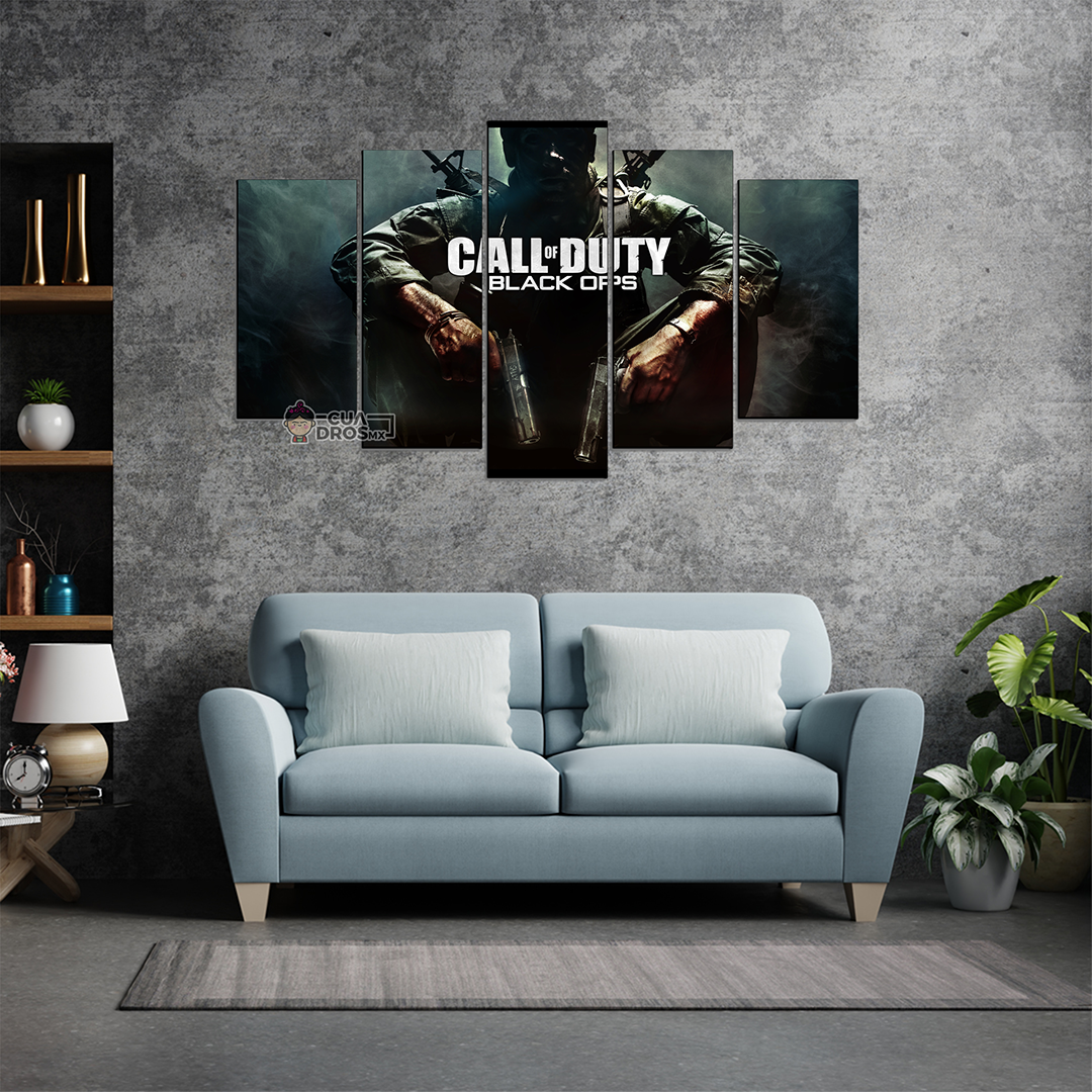 Cuadro Decorativo Gamer Call Of Duty Black Ops 100x60cm 5pzs Cuadros MX