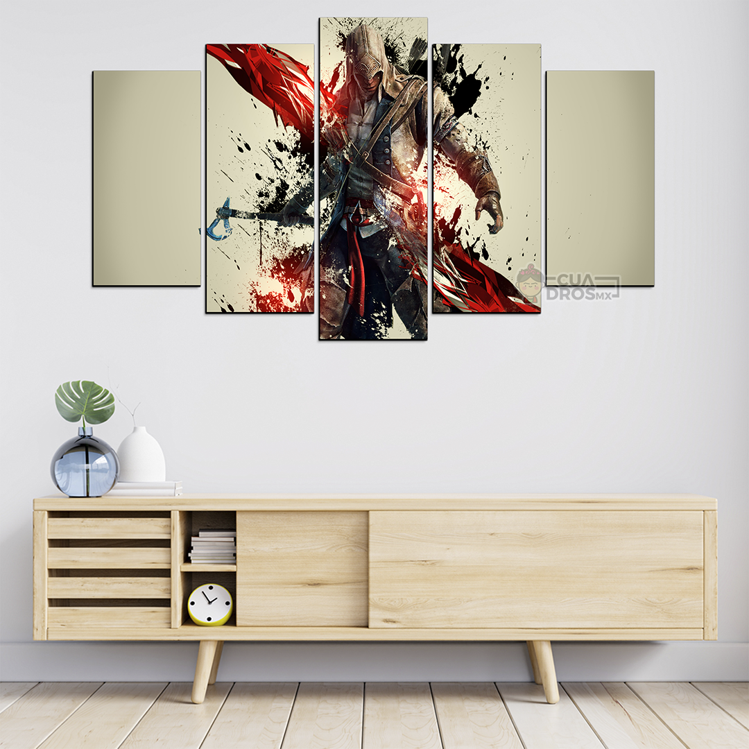 Cuadro Decorativo Gamer Assassin's Creed Unity 100x60cm 5pzs Cuadros MX