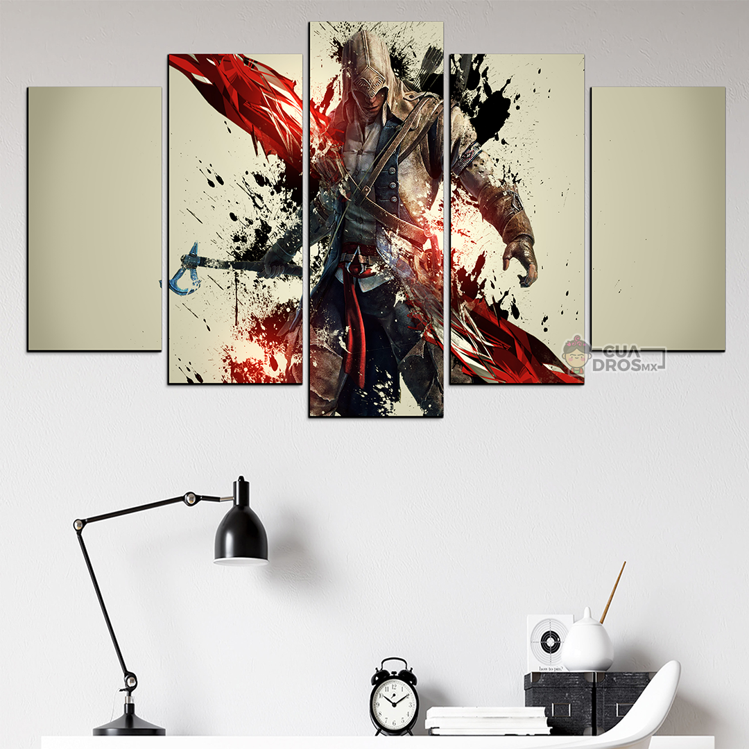 Cuadro Decorativo Gamer Assassin's Creed Unity 100x60cm 5pzs Cuadros MX