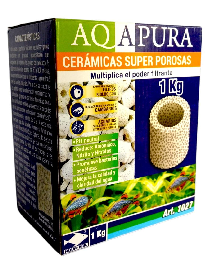 Canutillos Anillos De Ceramica Super Poroso Filtracion 1 Kg