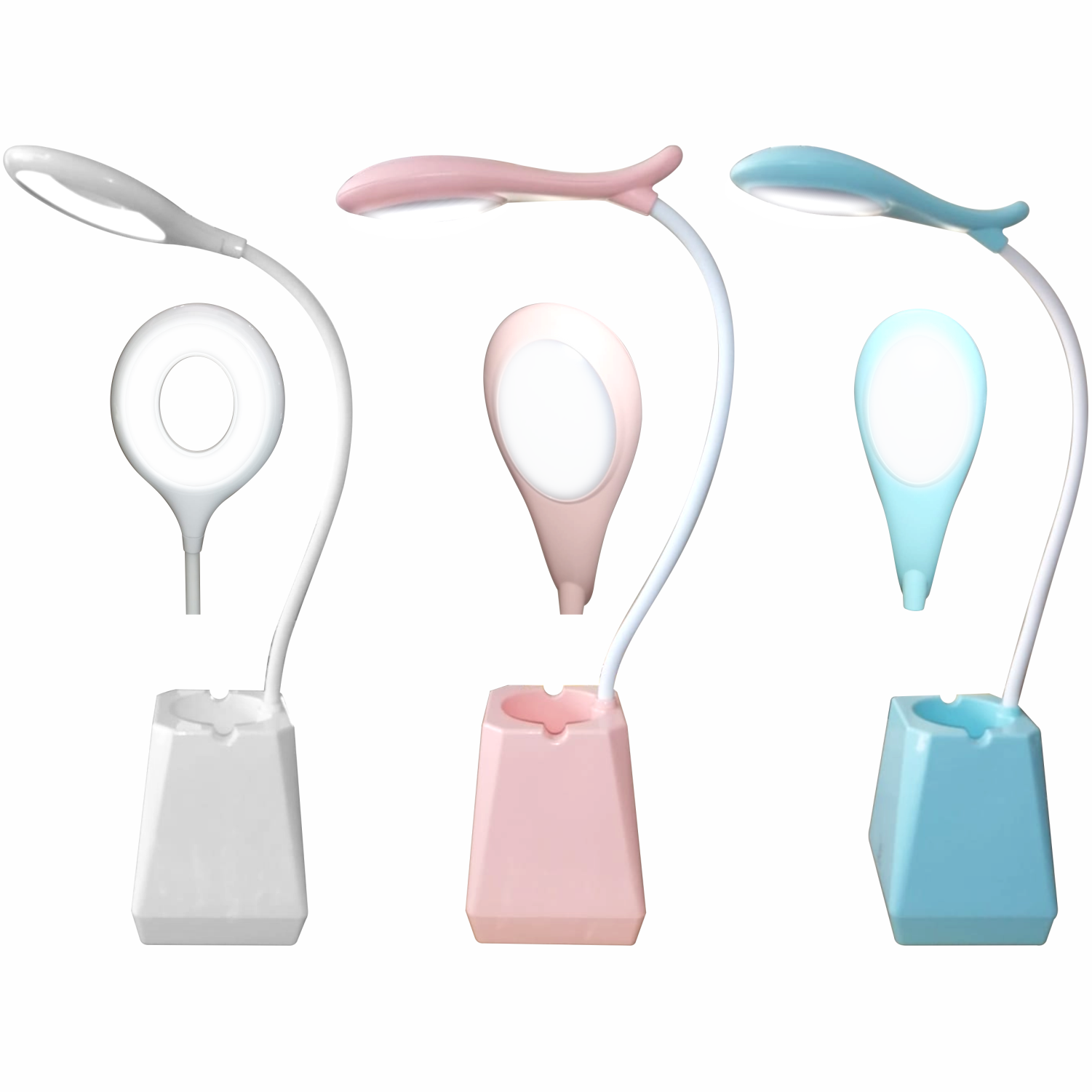 Lampara De Escritorio Led Con Portalapices Conexión Usb