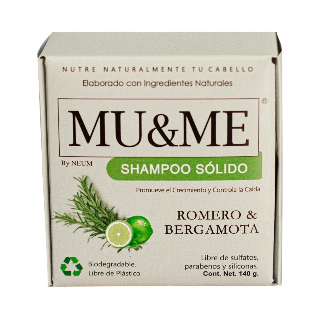 MUYME | Shampoo Sólido Romero & Bergamota 140 gr | Crecimiento y Control Caída | Con Acondicionador 2 en 1