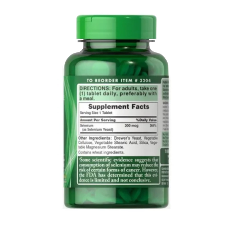 Selenio Selenium 200mcg 250tabs Suplemento Puritans Pride Or