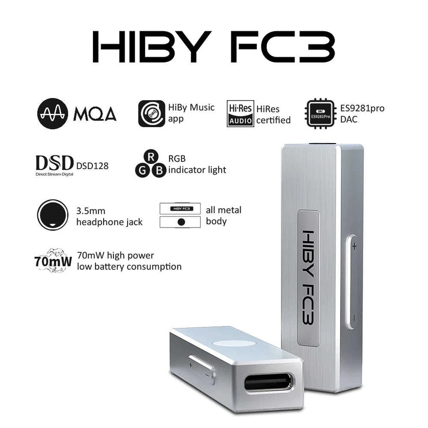Amplificador y DAC Hi-Res Hiby FC3 MQA