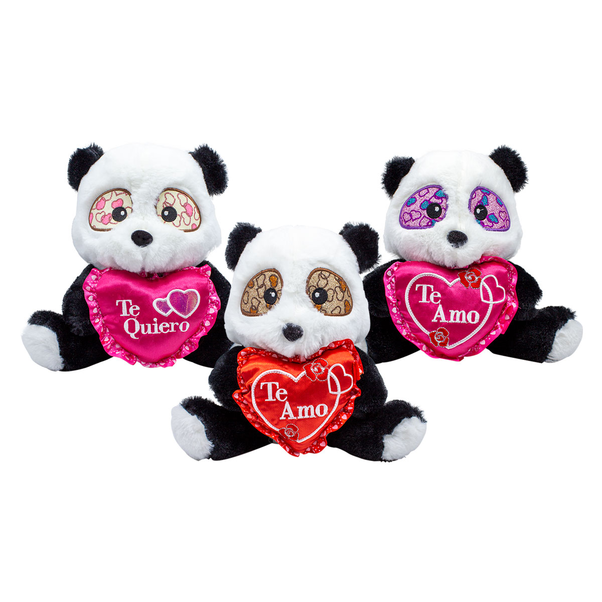 Panda De San Valentin Oso De Peluche Panda Amor Corazón 3 Pz