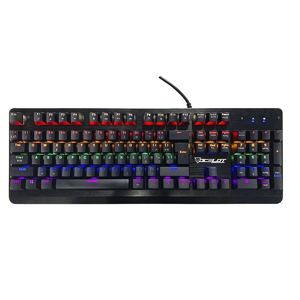 Teclado Ocelot Gaming OGMK01, Mecánico, USB, RGB, Negro.