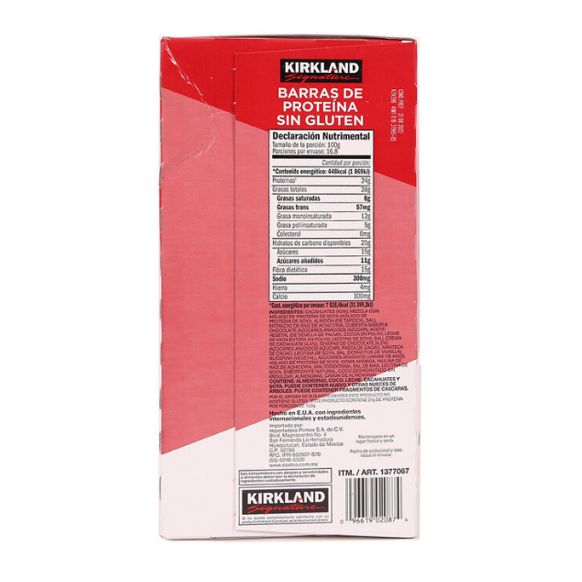 42 Barras de Proteína Sin Gluten, Kirkland CST 1377067