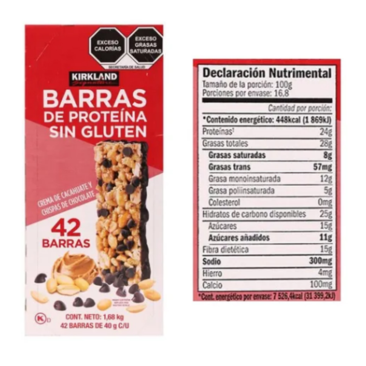 42 Barras de Proteína Sin Gluten, Kirkland CST 1377067