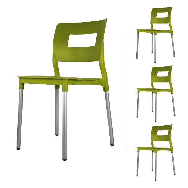 Set 4 Sillas para Comercio Valenia Aceituna Mundo In