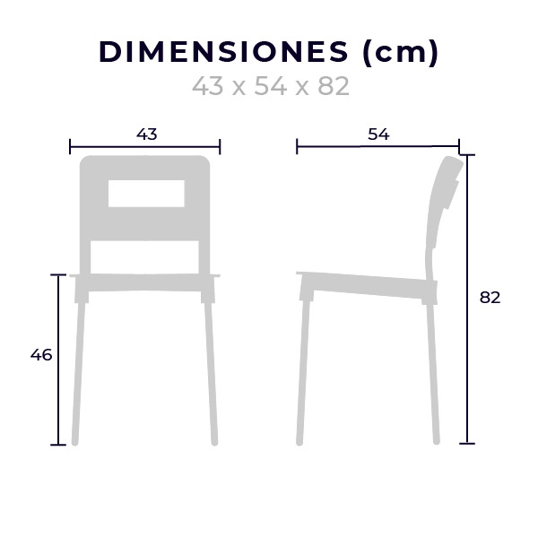 Set 4 Sillas para Comercio Valenia Aceituna Mundo In