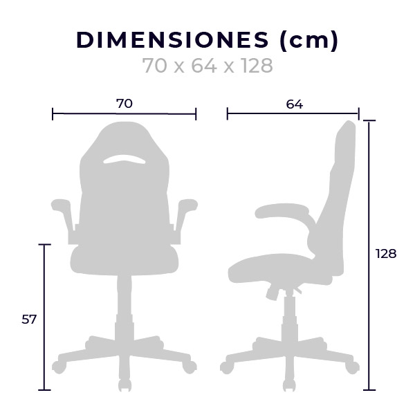Silla Gamer Gaming JM-9505H Negro Azul Mundo In