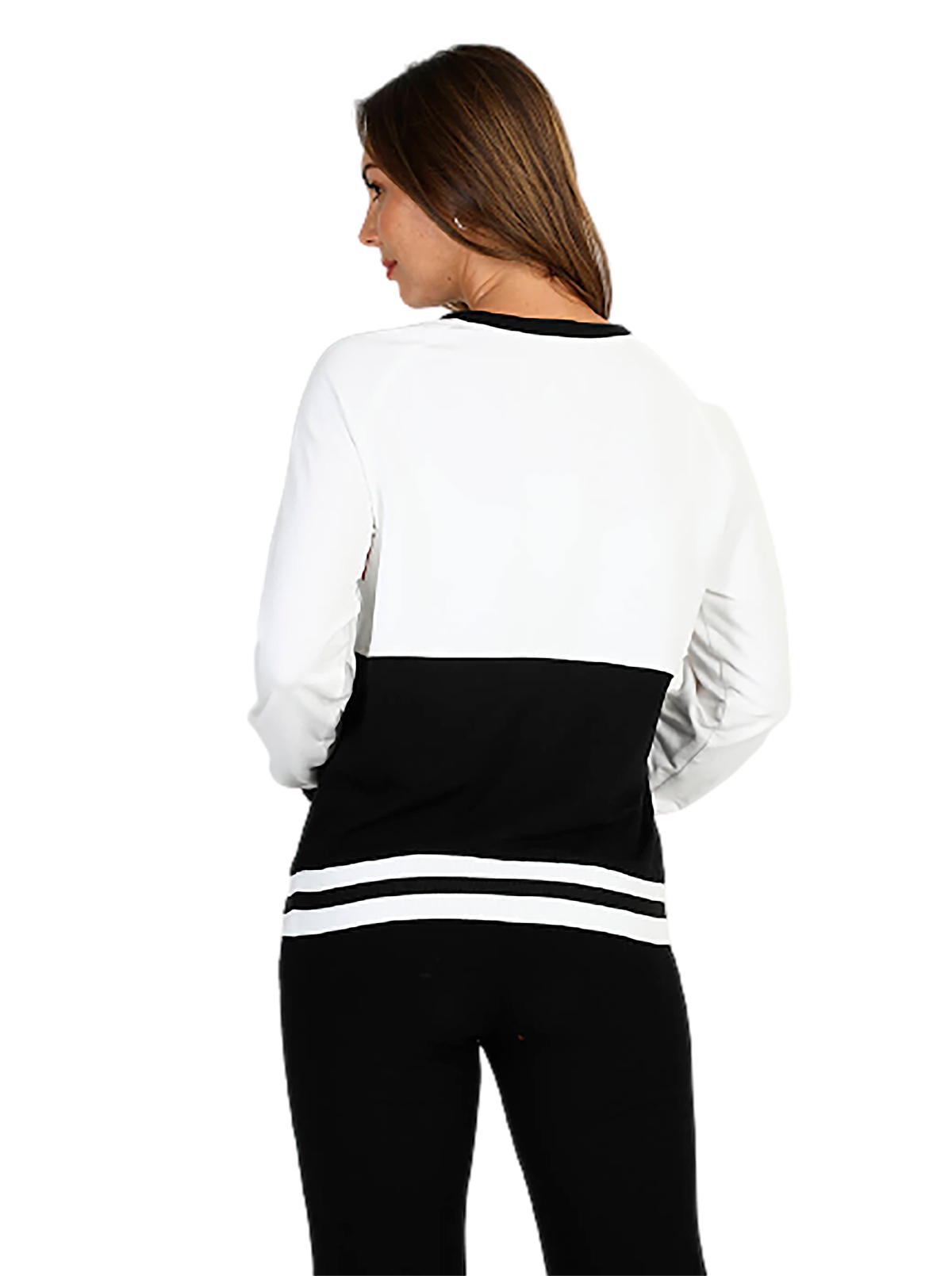 Sudadera Blanca Con Negro Y Rojo Mujer Foley´s