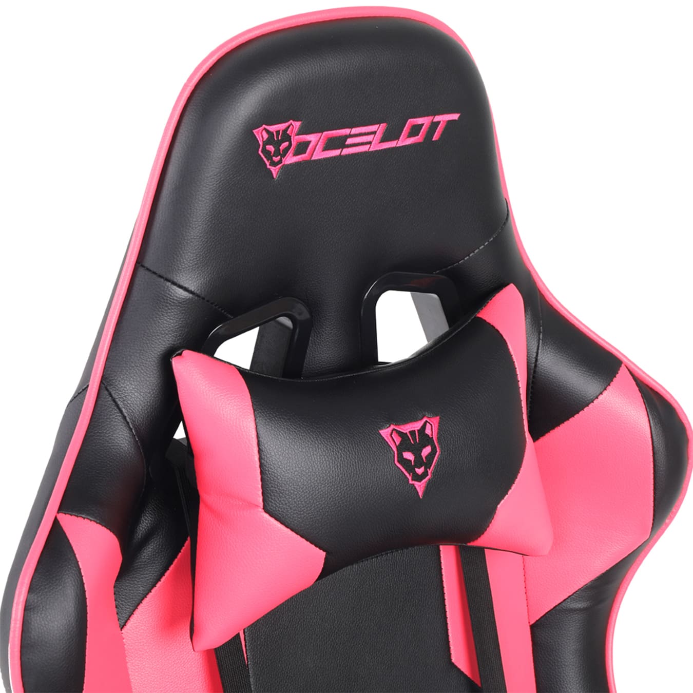 Silla Ocelot Gaming OGS-01, Negro con Rosa, de Vinipiel, Reclinable, Reposabrazos 2D, hasta 150 Kg.