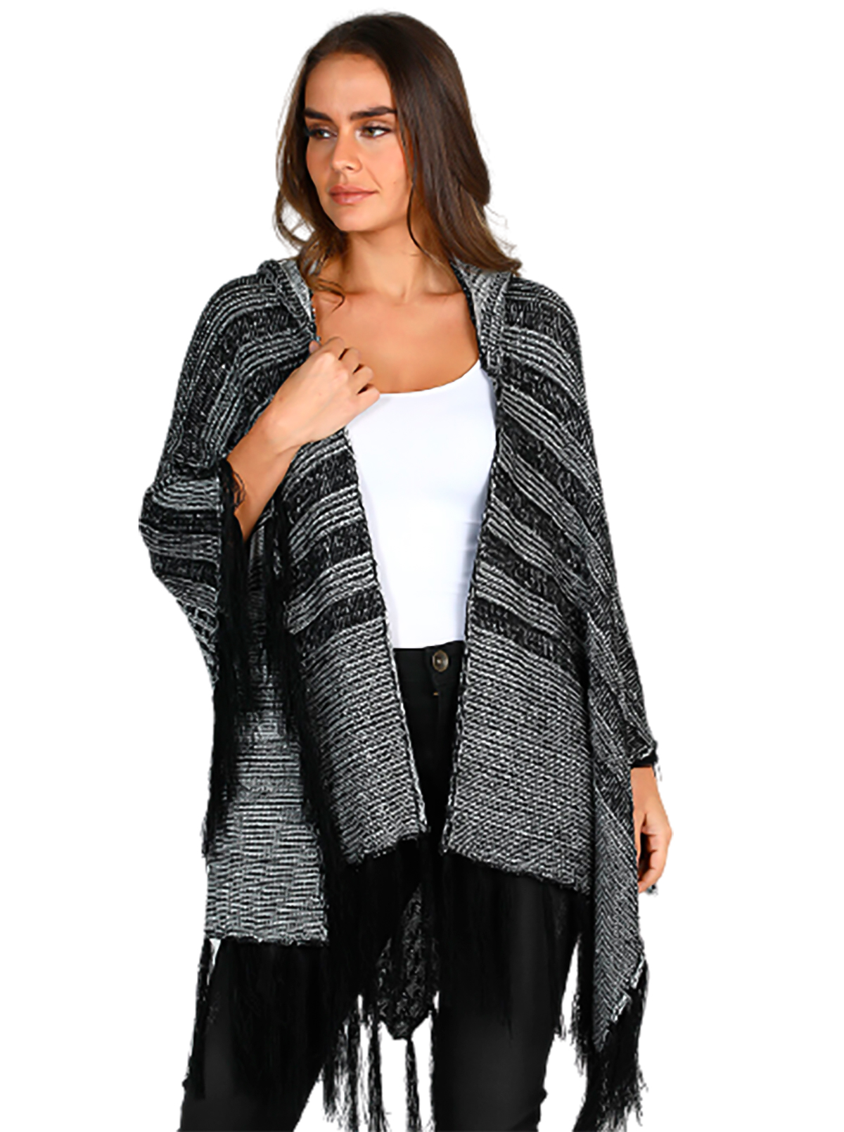 Capa Color Gris Con Capucha Mujer Foley´s