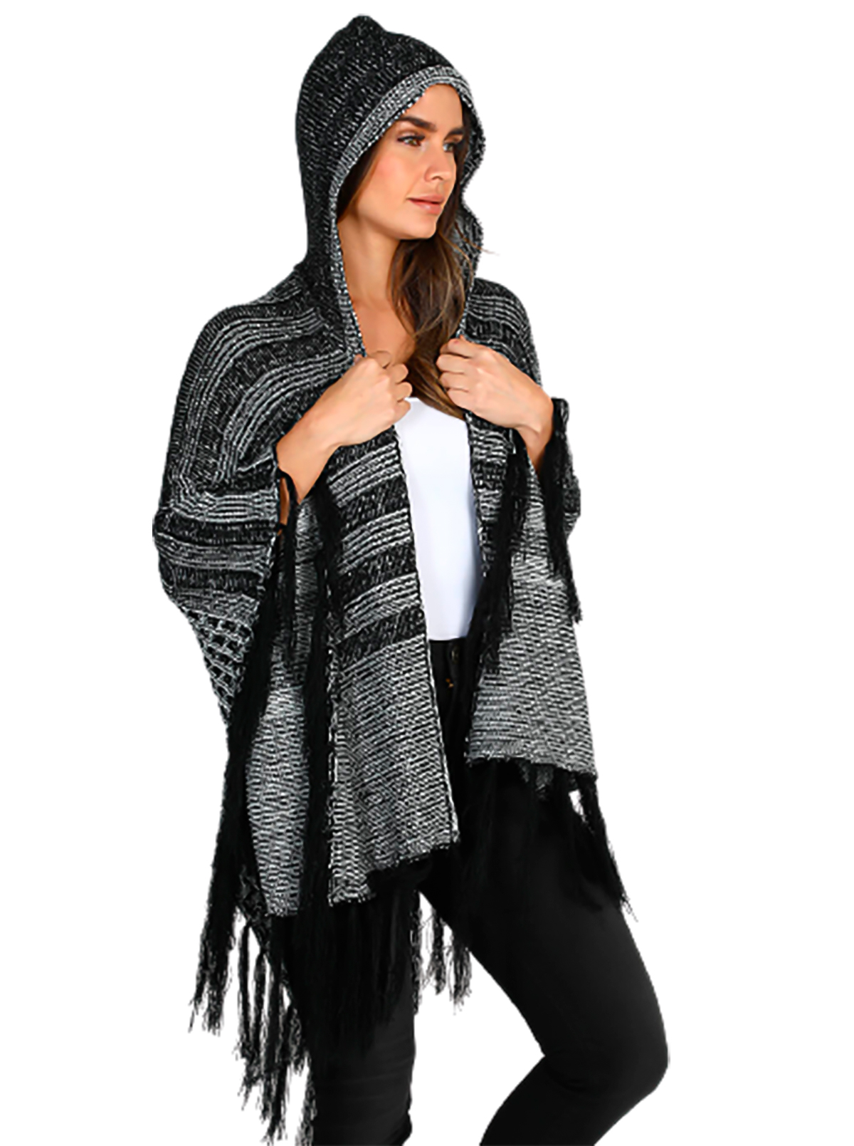 Capa Color Gris Con Capucha Mujer Foley´s