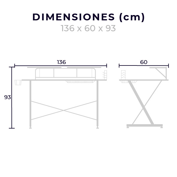 Escritorio Gamer Home Office Nova 120x60 MOB-282 Mundo In