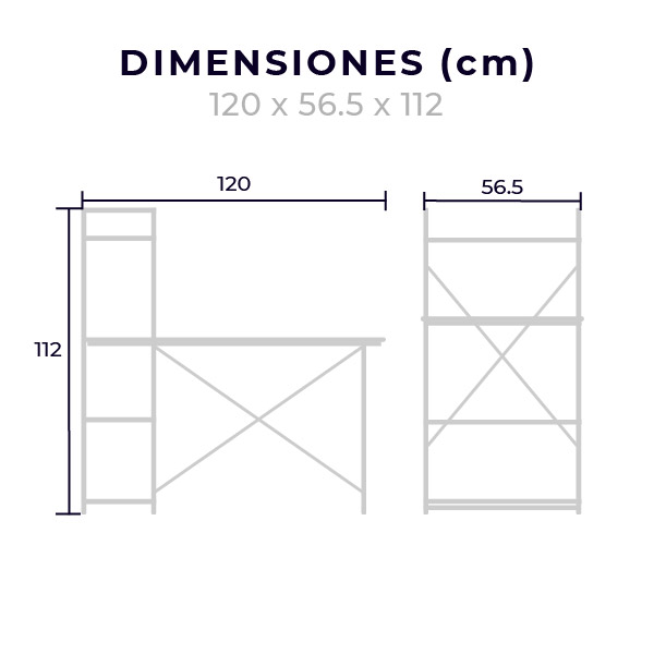 Escritorio Home Office Trivento MOB-231 Roble Mundo In