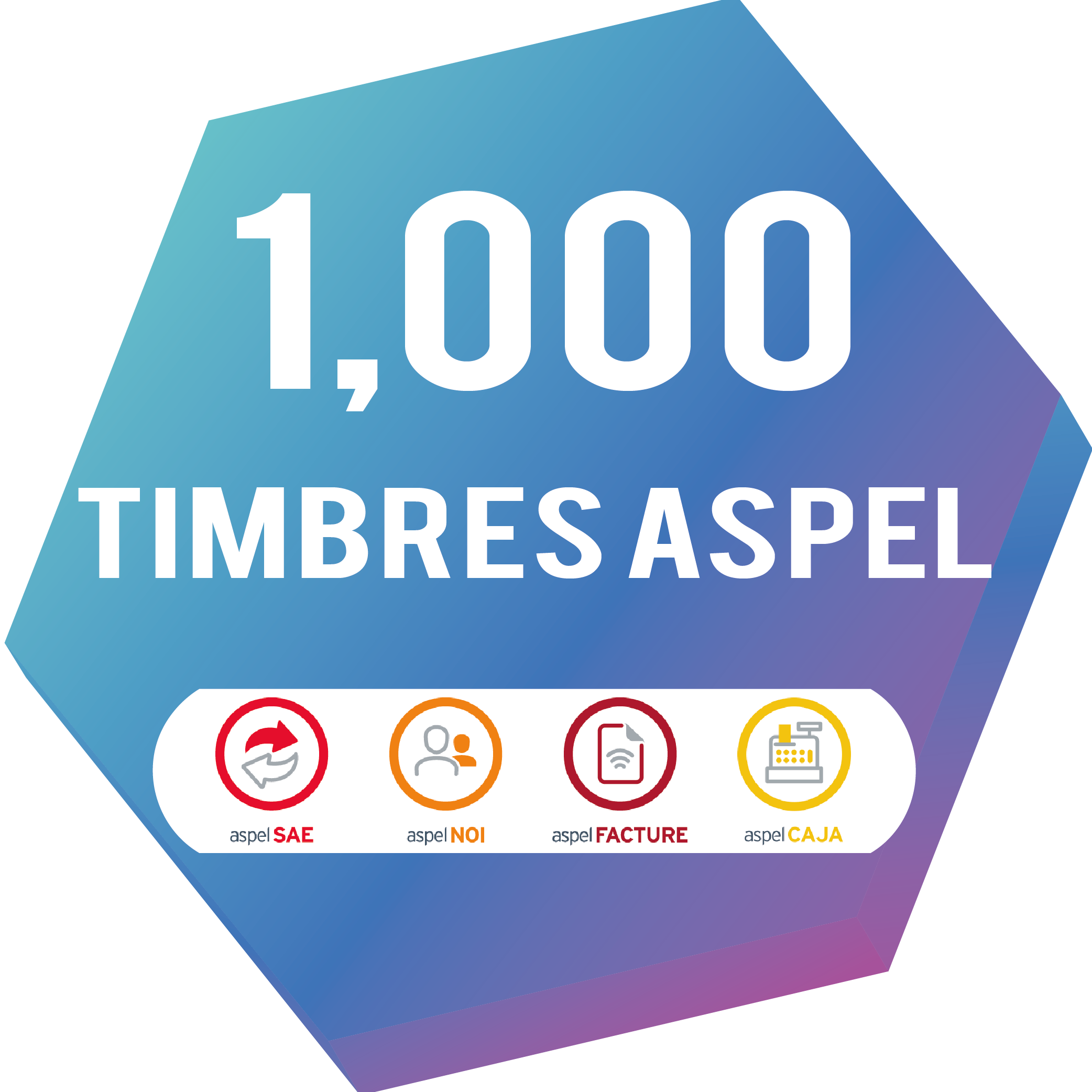 1,000 Timbres Aspel (Clave electrónica)
