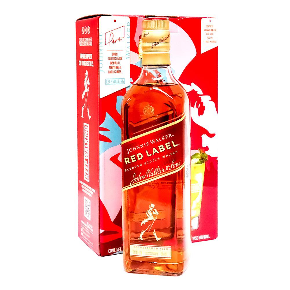 Gift Pack Whisky Johnnie Walker Red Label Con Vaso