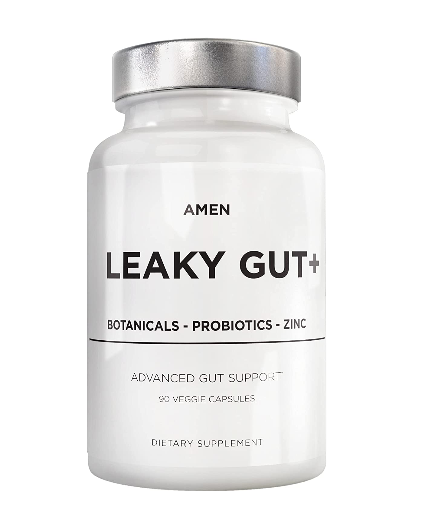 Amen Leaky glutamina L zinc, cúrcuma, raíz de regaliz 90 cápsulas 4.8 Onzas