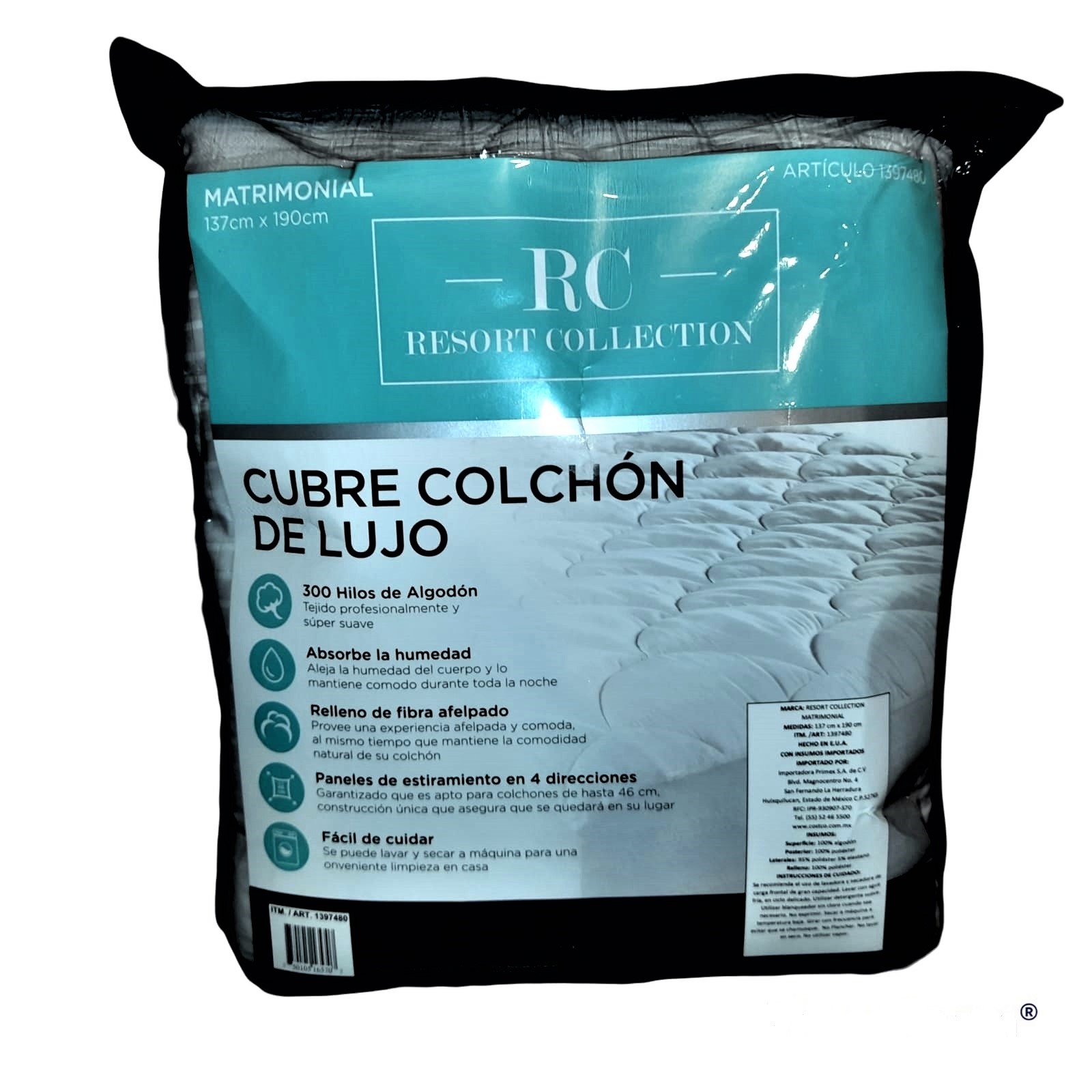 Cubre Colchón De Lujo Matrimonial, Resort Collection