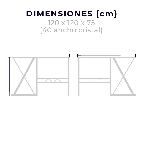 Escritorio Minimalista De Cristal Esmerilado JM-909GE Mundo In