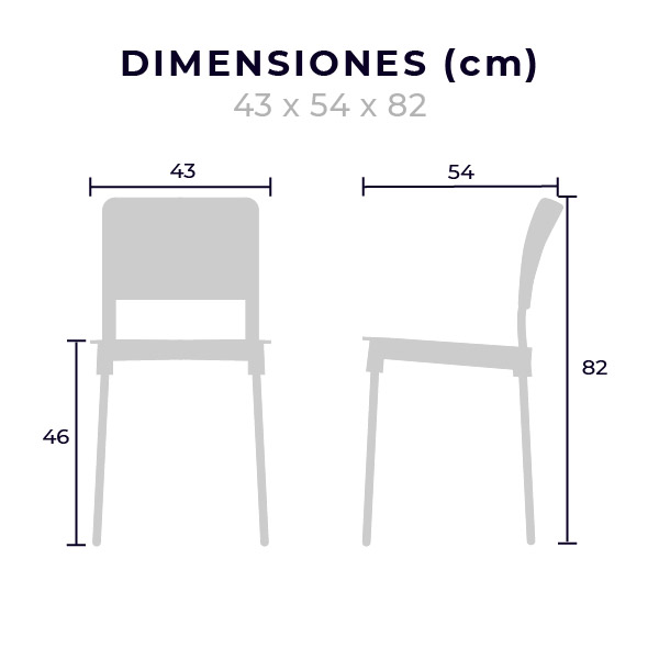 Set 4 Sillas para Comercio Alesia Blanco Mundo In