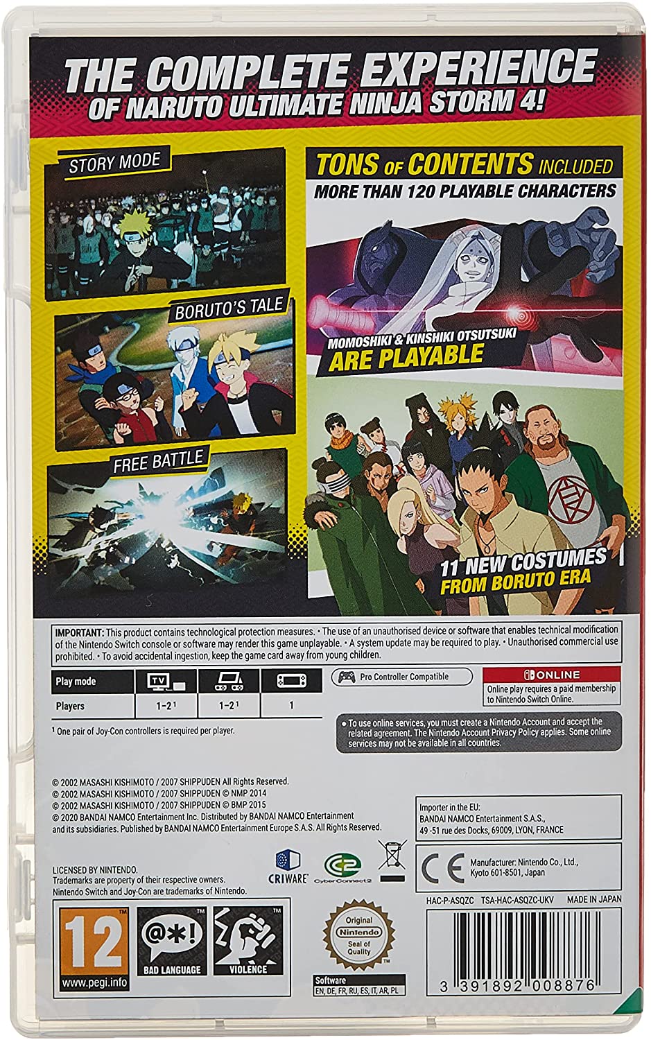 Nintendo Switch Juego Naruto Shippuden Ultimate Ninja Storm 4 Road To Boruto