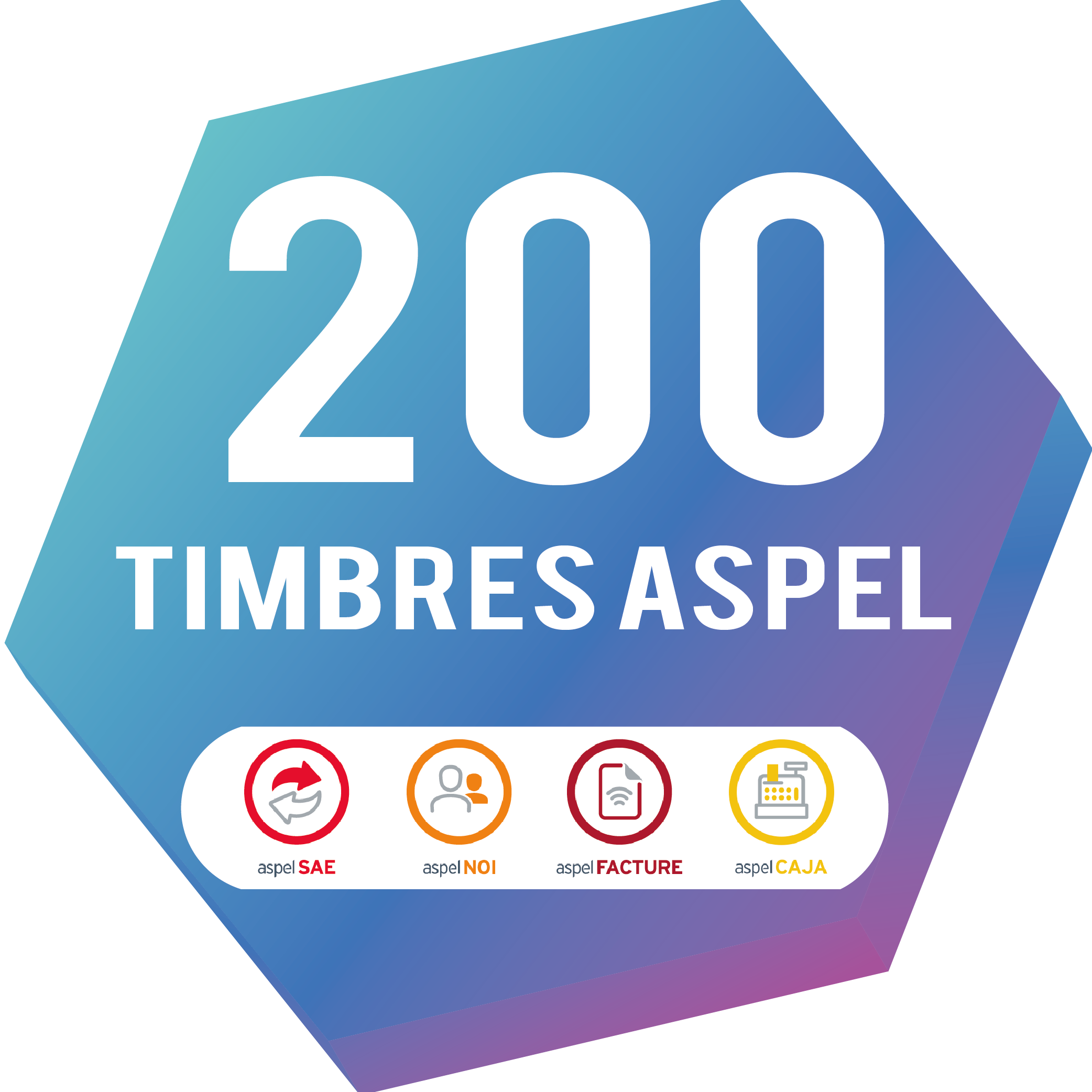 200 Timbres Aspel (Clave electrónica)