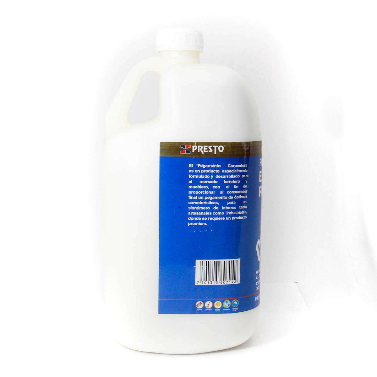PEGAMENTO BLANCO PARA MADERA PRESTO CARPENTERS CUBETA 4 KG