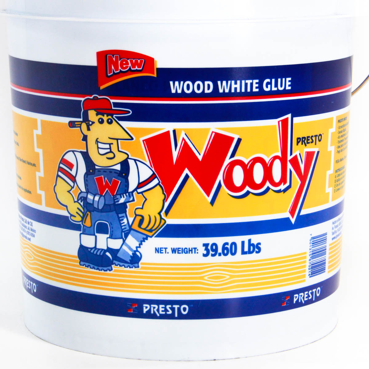PEGAMENTO BLANCO PARA MADERA PRESTO WOODY CUBETA 18 KG