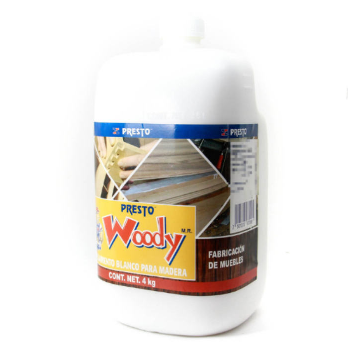 PEGAMENTO BLANCO PARA MADERA PRESTO WOODY CUBETA 4 KG