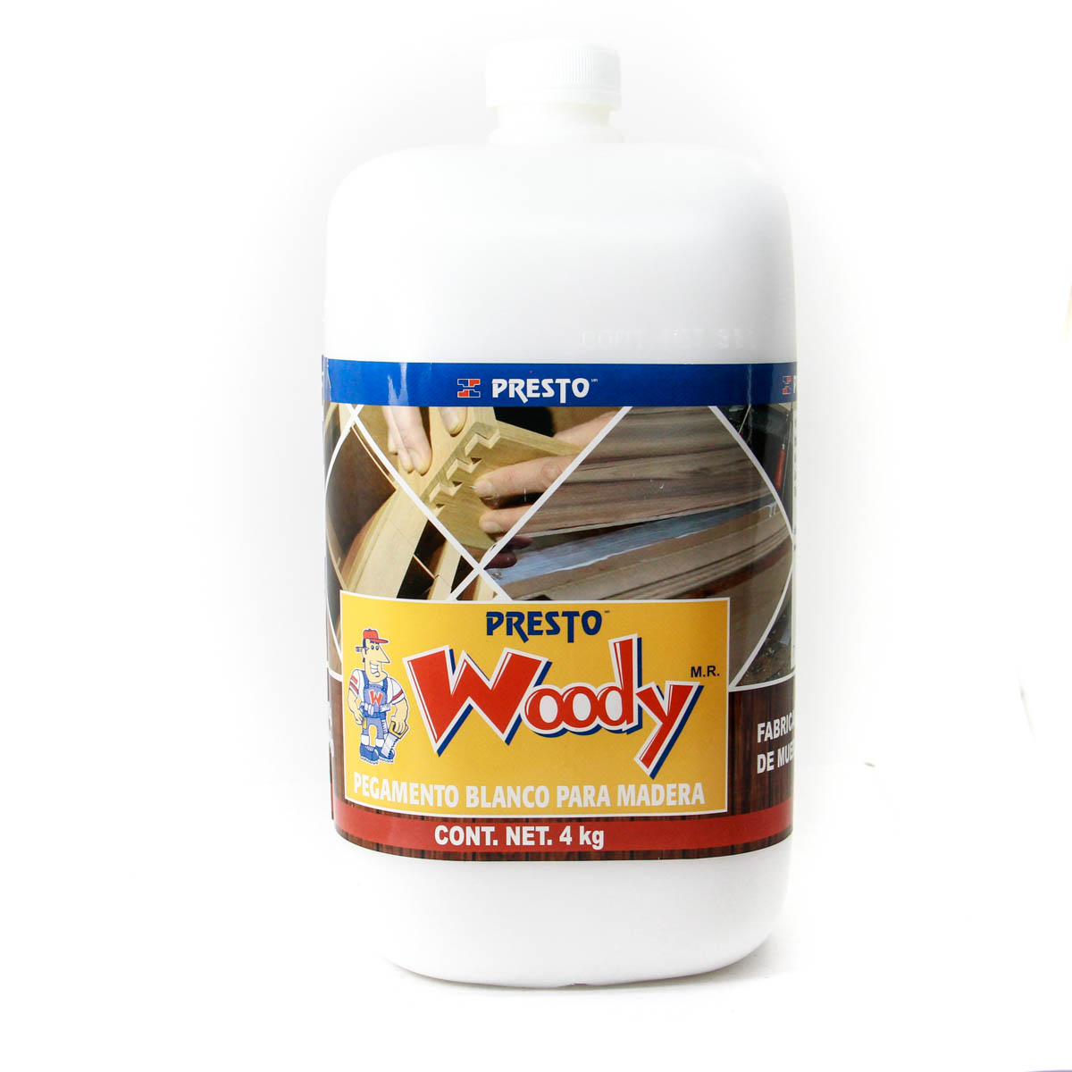 PEGAMENTO BLANCO PARA MADERA PRESTO WOODY CUBETA 4 KG