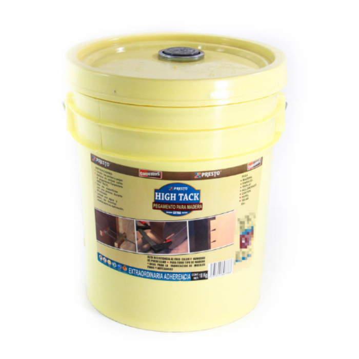 PEGAMENTO AMARILLO PARA MADERA PRESTO CARPENTERS HIGH TACK 18KG