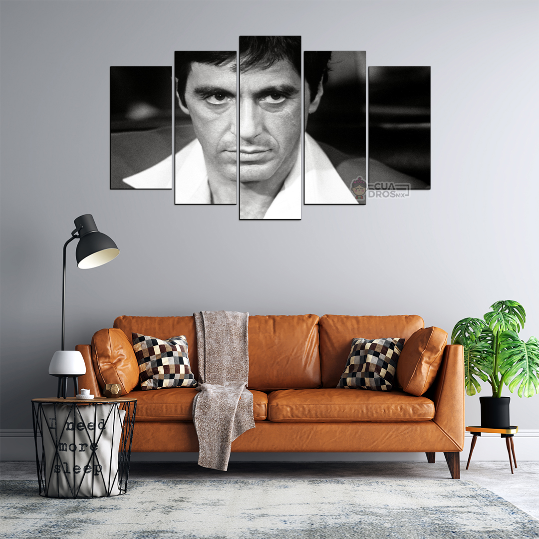 Cuadro Decorativo Scarface Tony Montana 100x60cm 5pzs Cuadros MX