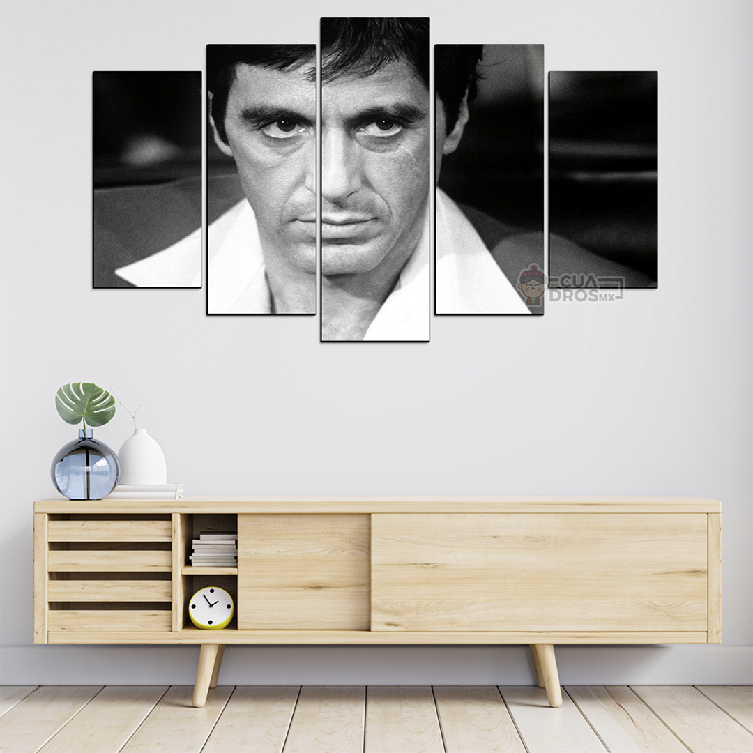 Cuadro Decorativo Scarface Tony Montana 100x60cm 5pzs Cuadros MX