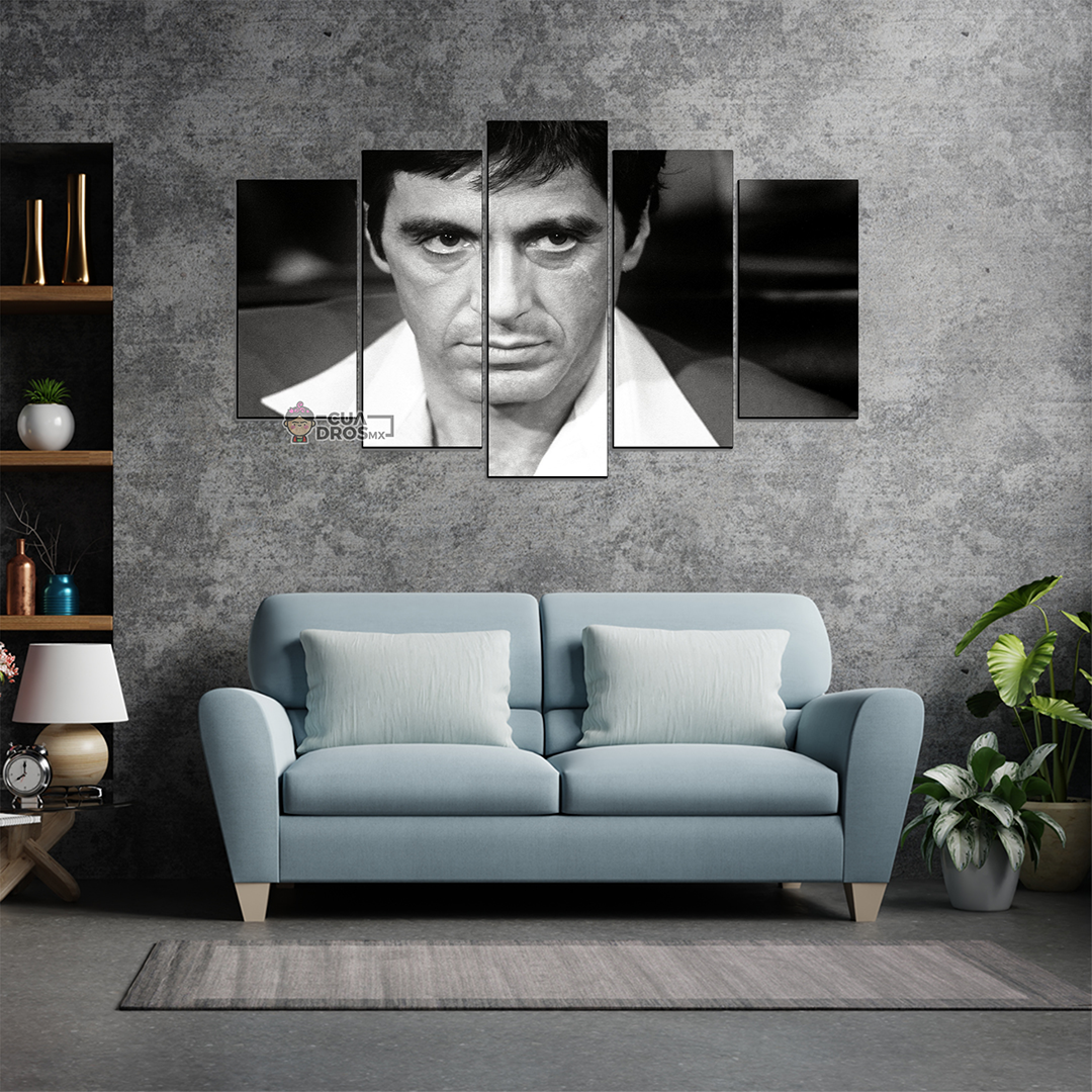 Cuadro Decorativo Scarface Tony Montana 100x60cm 5pzs Cuadros MX